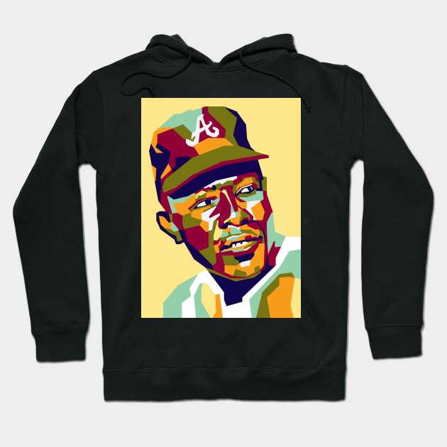 Abstract Hank Aaron in WPAP Hoodie by smd90